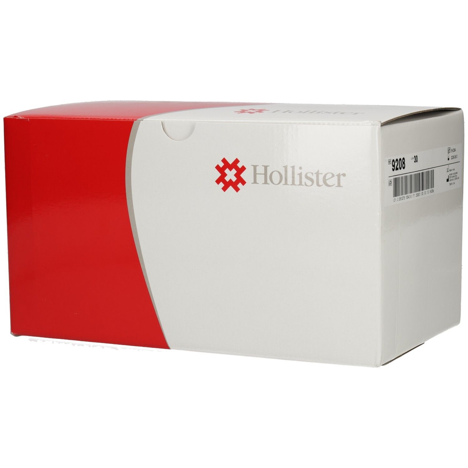 Hollister Karton mit rotem und weißem Design. Logo und Produktinformationen sichtbar.
