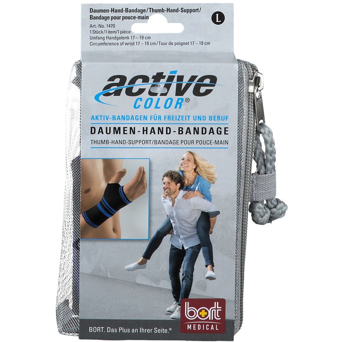 BORT ActiveColor® Daumen-Hand-Bandage Gr. L schwarz