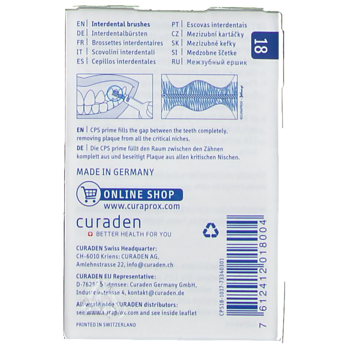 Curaprox® Interdentalbürsten CPS 18 regular >2,0 - 8,0 mm