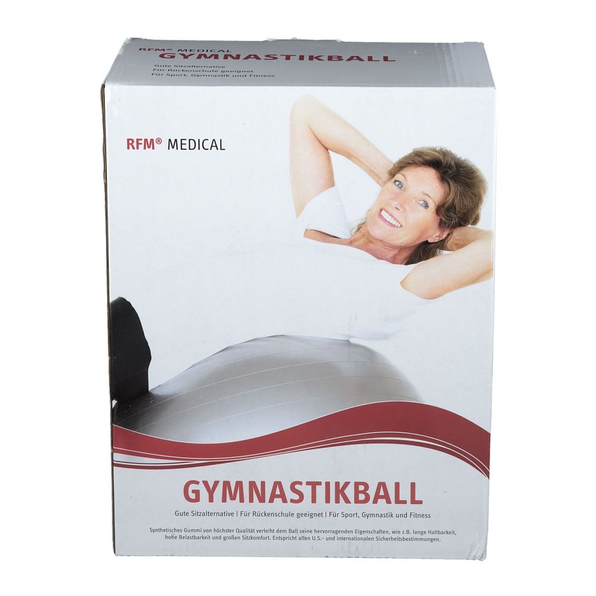Rehaforum® Gymnastikball 75 cm silber metallic