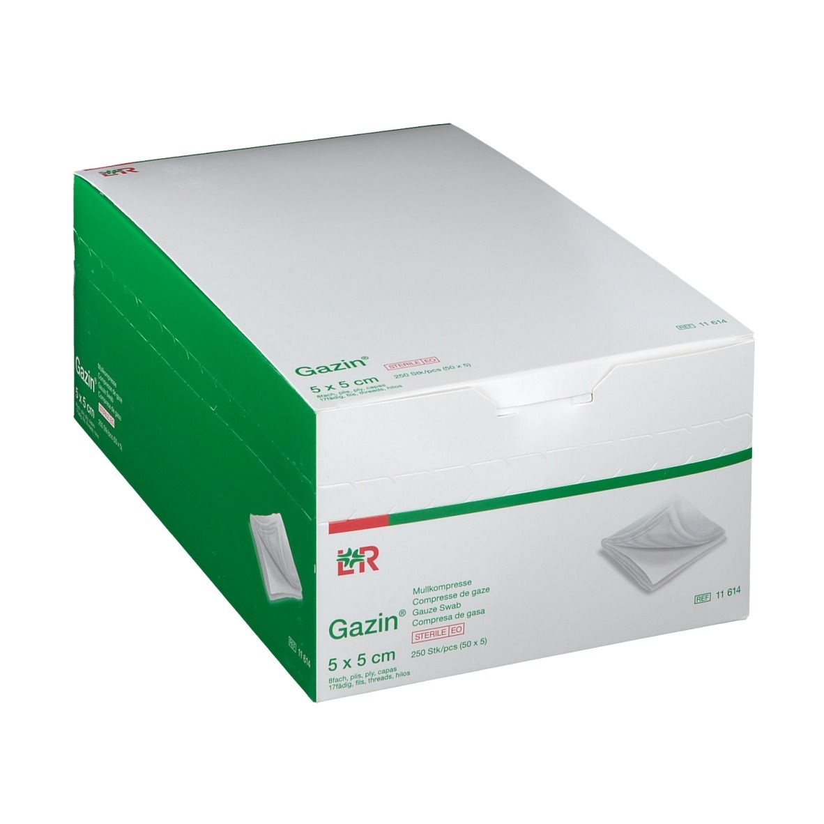 Gazin® Mullkompresse 5 cm x 5 cm steril 8 lagig
