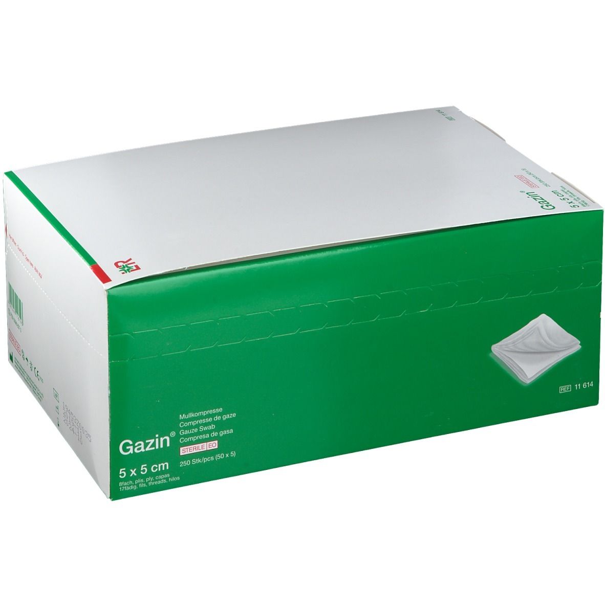 Gazin® Mullkompresse 5 cm x 5 cm steril 8 lagig