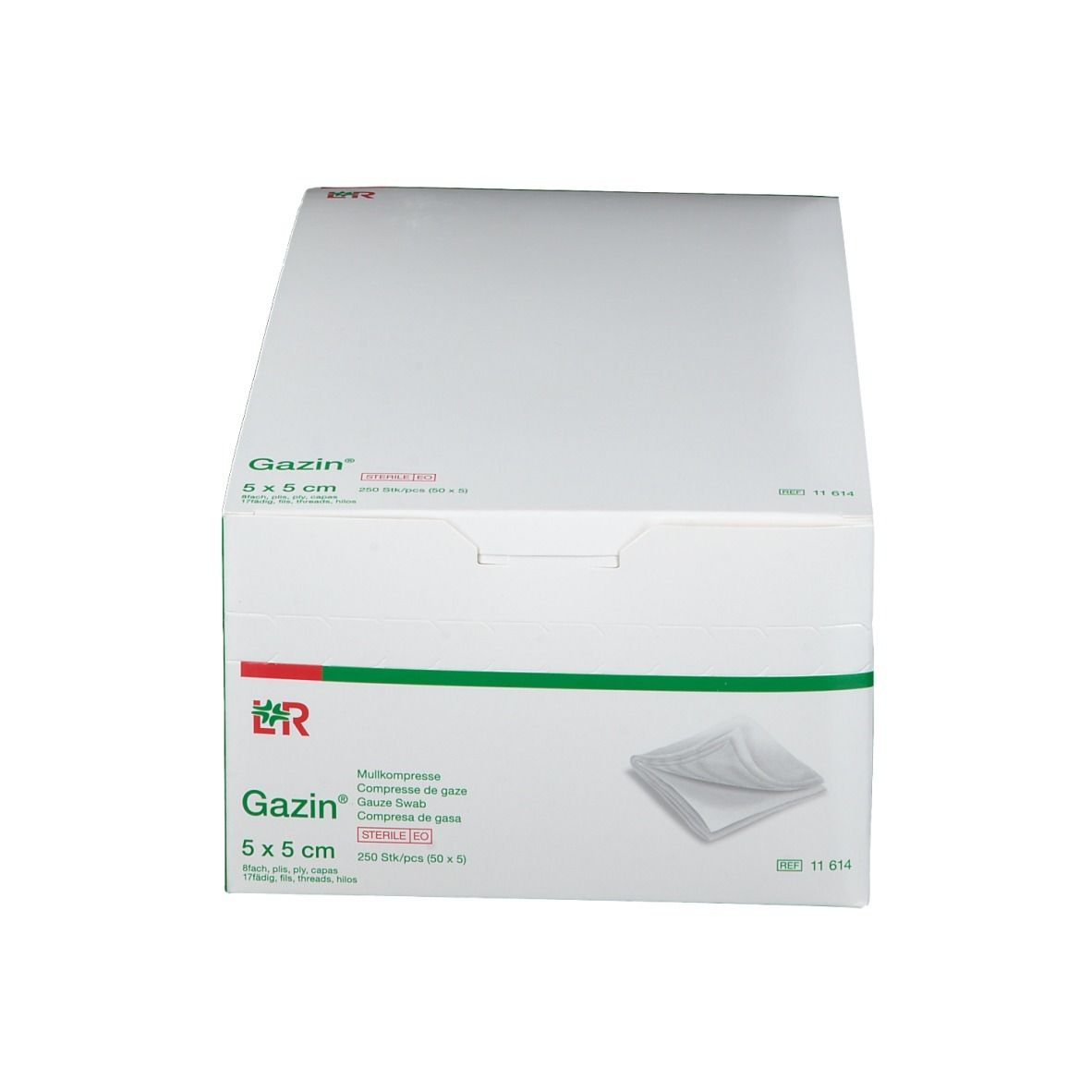 Gazin® Mullkompresse 5 cm x 5 cm steril 8 lagig