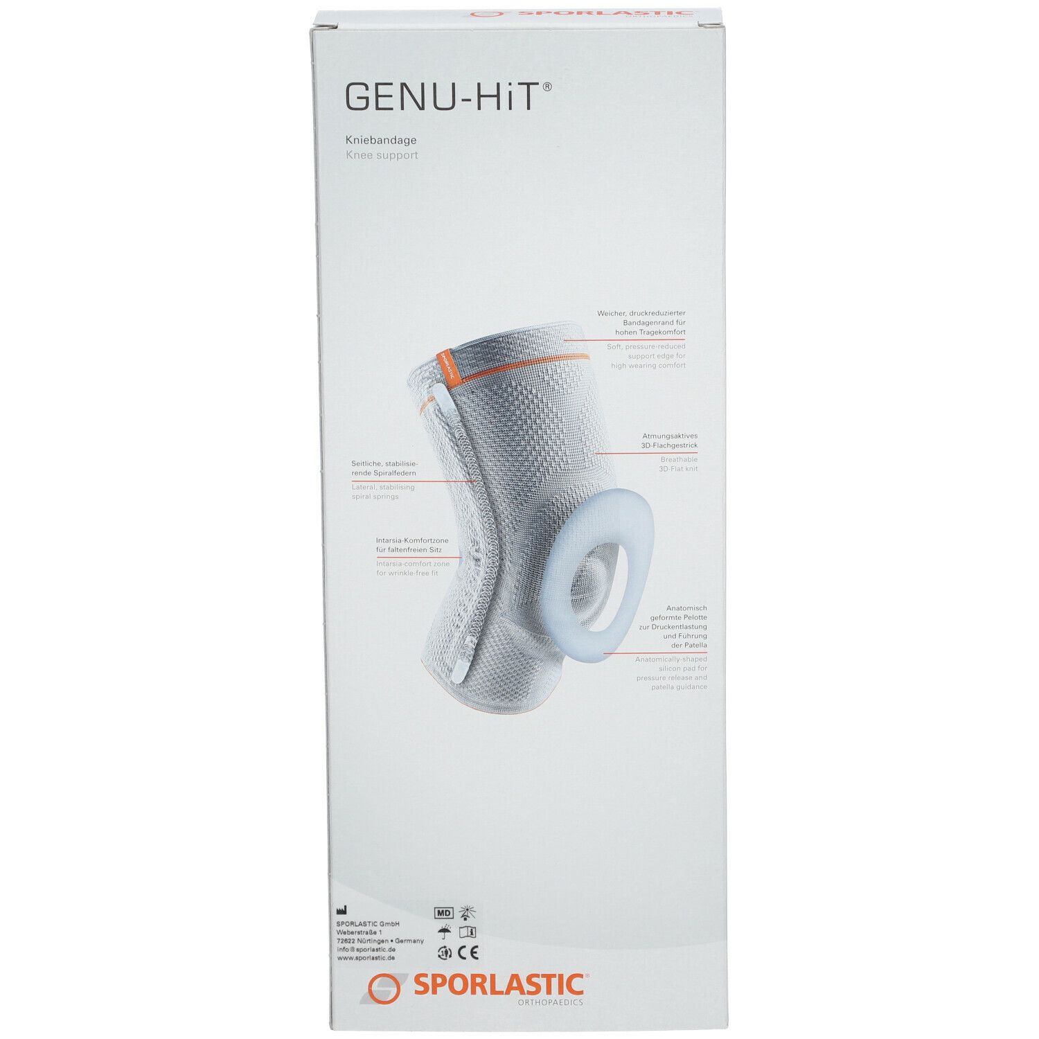 GENU-HIT® Kniebandage Gr. 4 plantinum