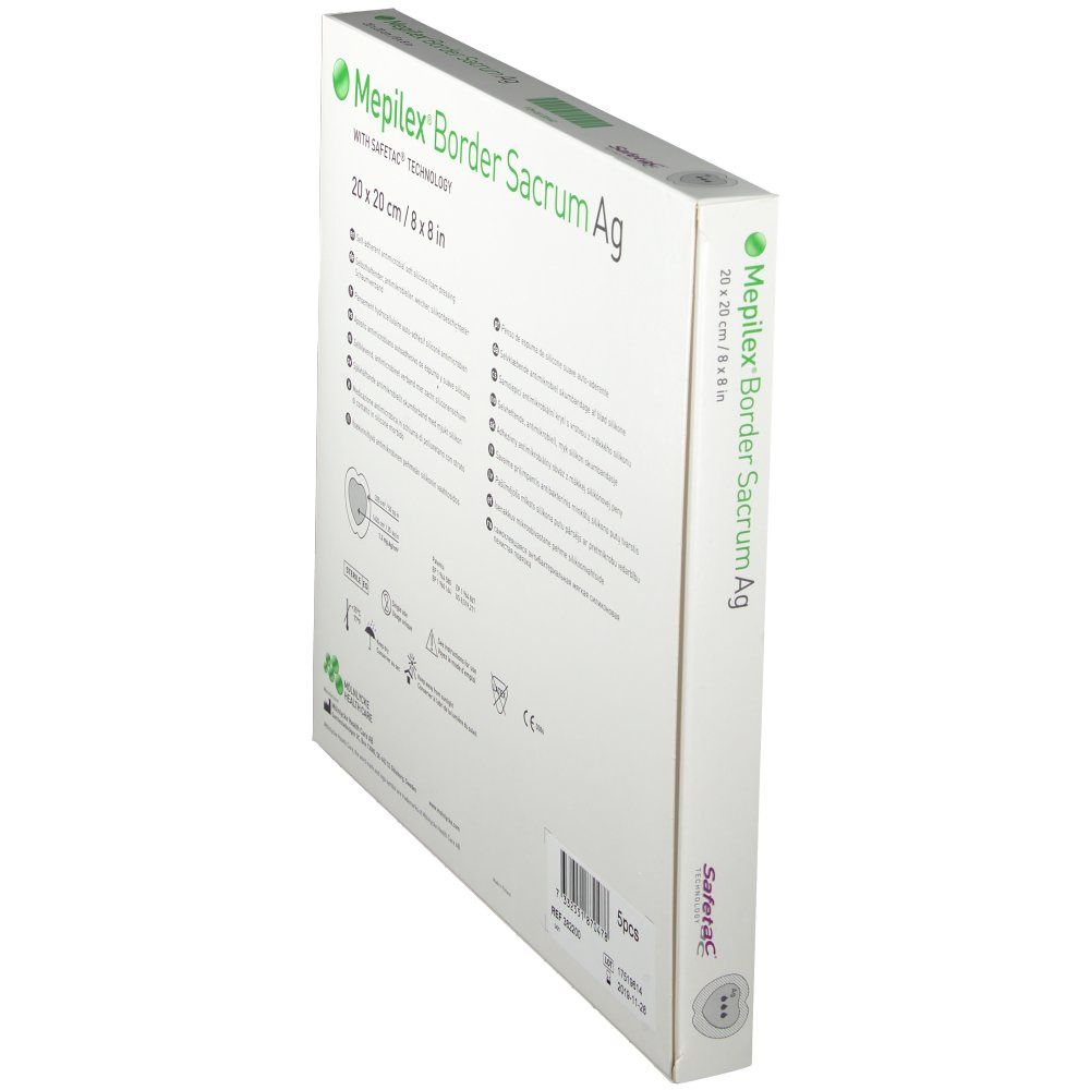 Mepilex® Border Sacrum Ag Schaumverband 20x20 cm