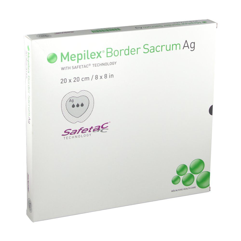 Mepilex® Border Sacrum Ag Schaumverband 20x20 cm