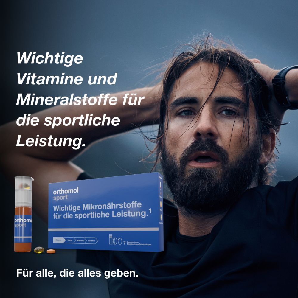 Orthomol Sport - Mikronährstoffe für sportliche Leistung - mit Magnesium, Vitamin D und B12 - Trinkampullen/Tabletten/Kapseln