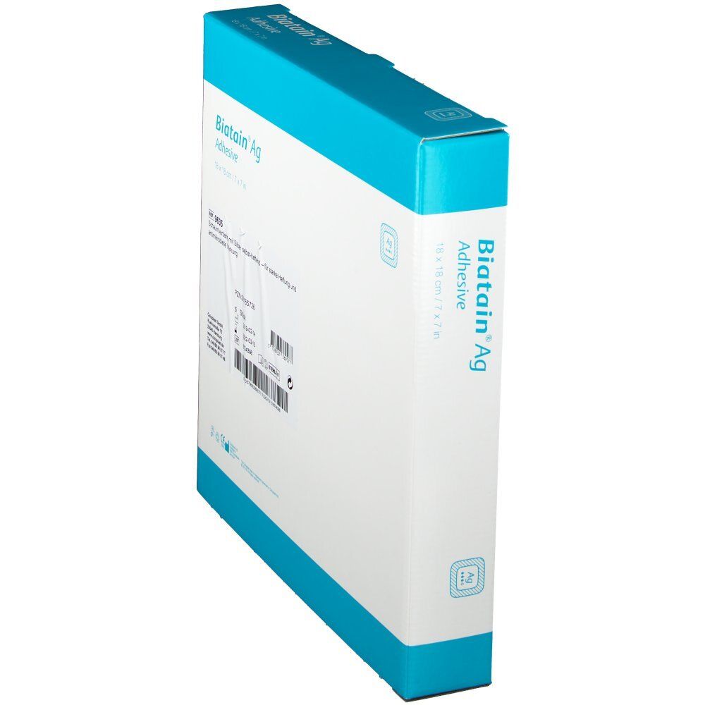 BIATAIN® Ag Schaumverband mit Silber selbst-haftend 18x18cm