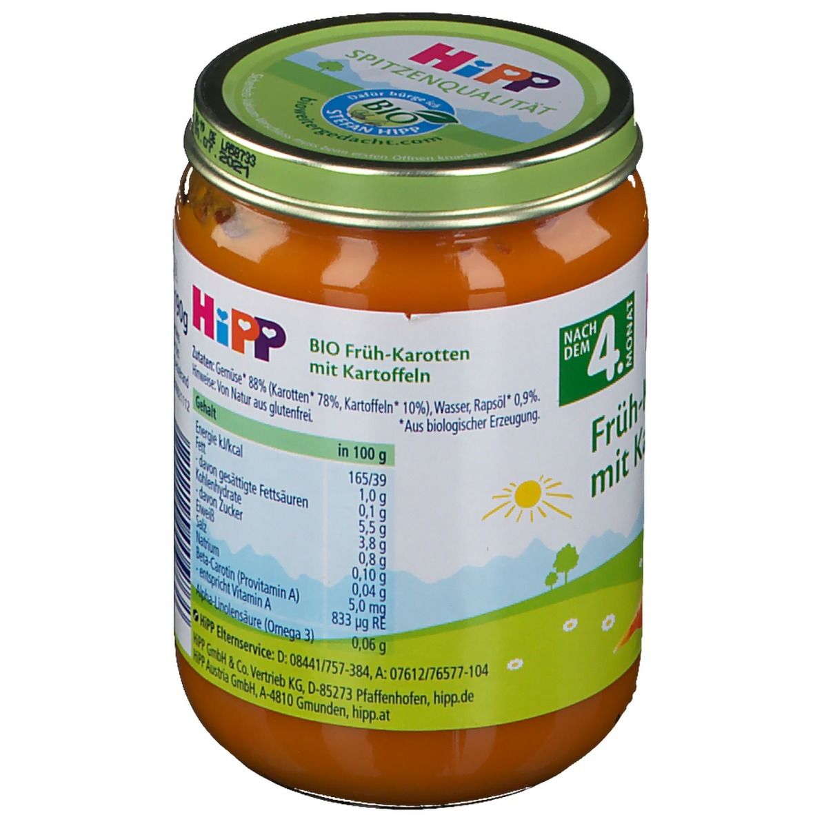 Hipp Früh-Karotten mit Kartoffeln ab dem 5. Monat