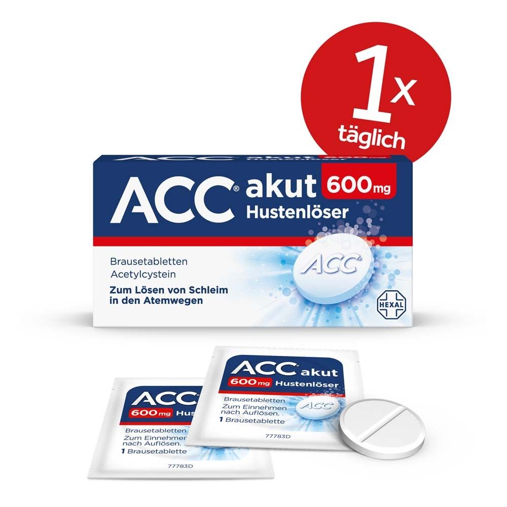 ACC® akut 600 mg bei Husten - Schleimlöser bei Husten, 1 Brausetablette täglich