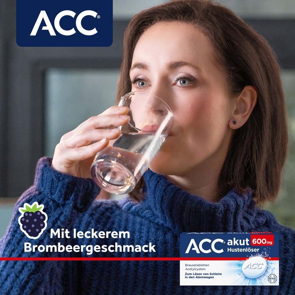 ACC® akut 600 mg bei Husten - Schleimlöser bei Husten, 1 Brausetablette täglich