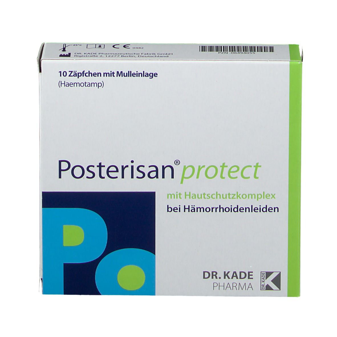 Posterisan® protect Zäpfchen mit Mulleinlage (Haemotamp)