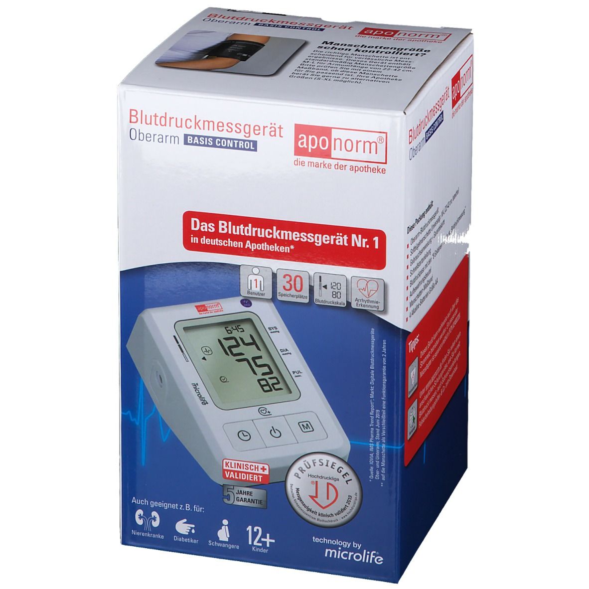 aponorm® Basis Control Oberarm-Blutdruckmessgerät Gr. M - L