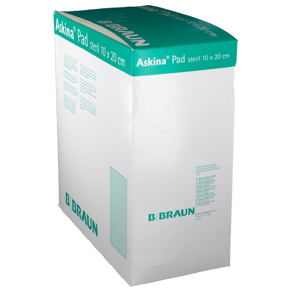 BBraun ASKINA PAD STERIL 10CM X 20CM 100 ST