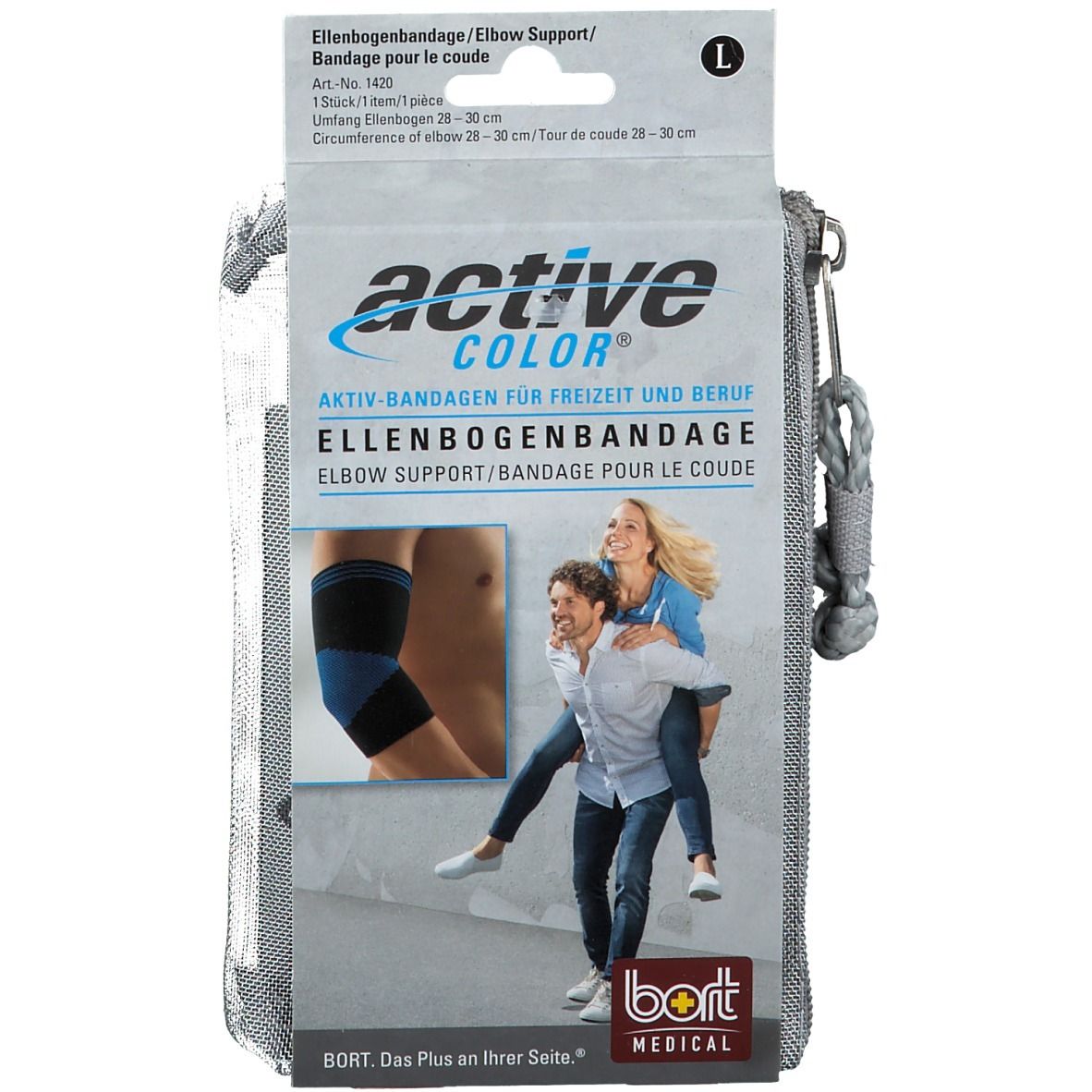 BORT ActiveColor® Ellenbogenbandage Gr. L schwarz