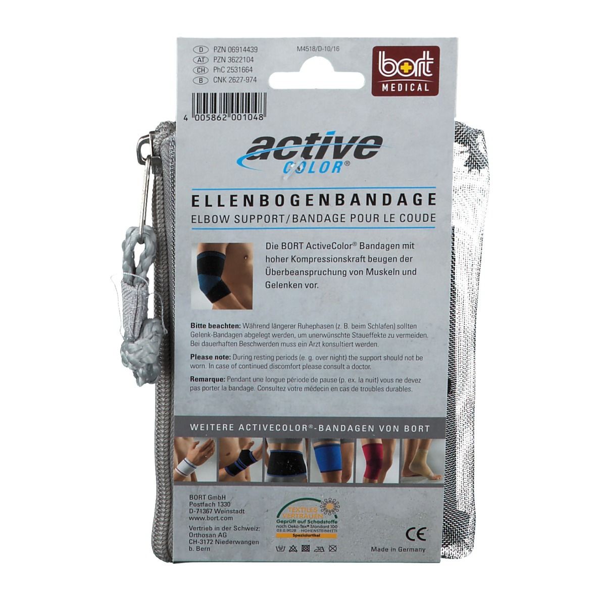 BORT ActiveColor® Ellenbogenbandage Gr. L schwarz