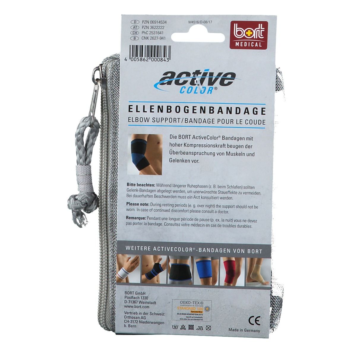 BORT ActiveColor® Ellenbogenbandage Gr. S schwarz