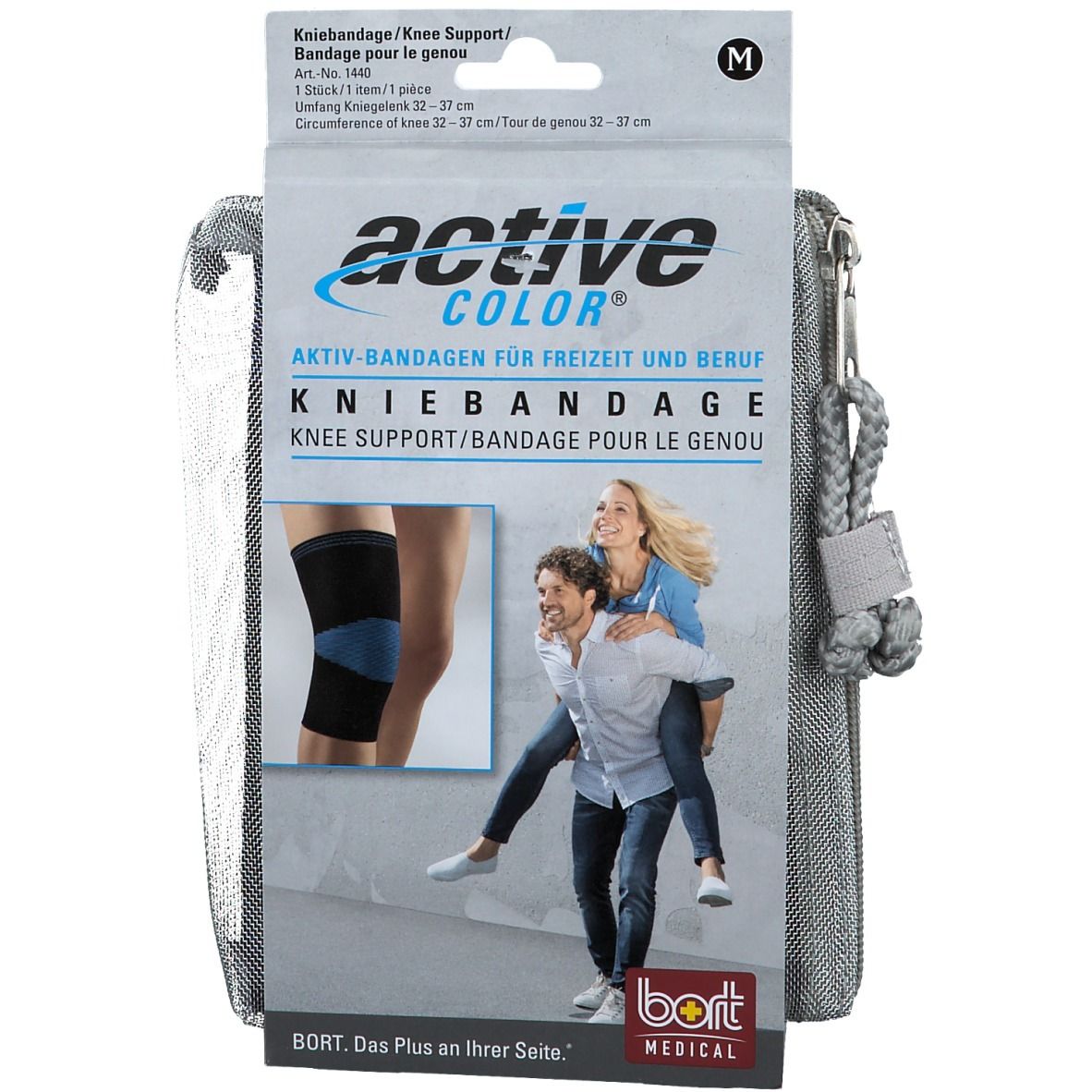 BORT ActiveColor® Kniebandage Gr. M schwarz