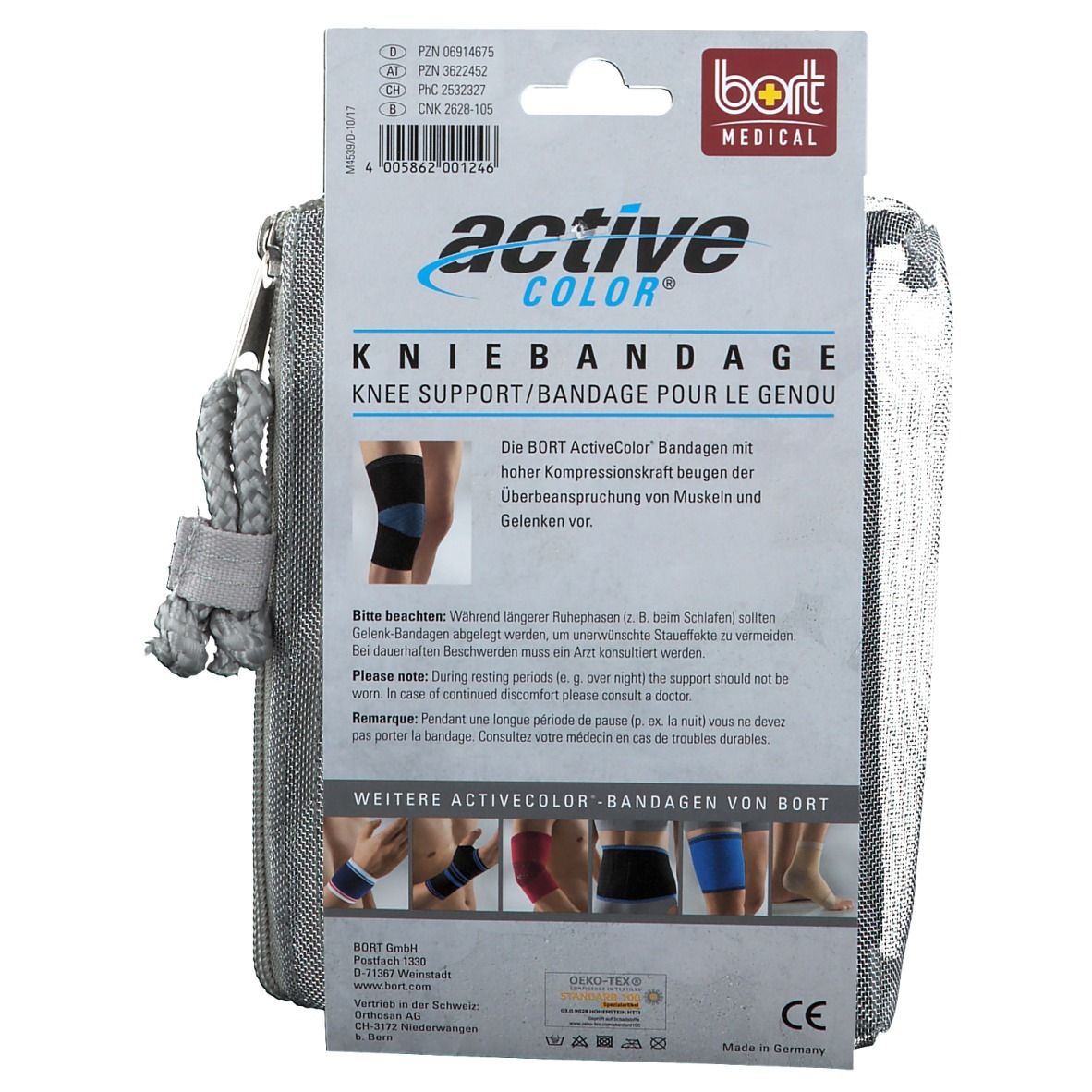 BORT ActiveColor® Kniebandage Gr. M schwarz