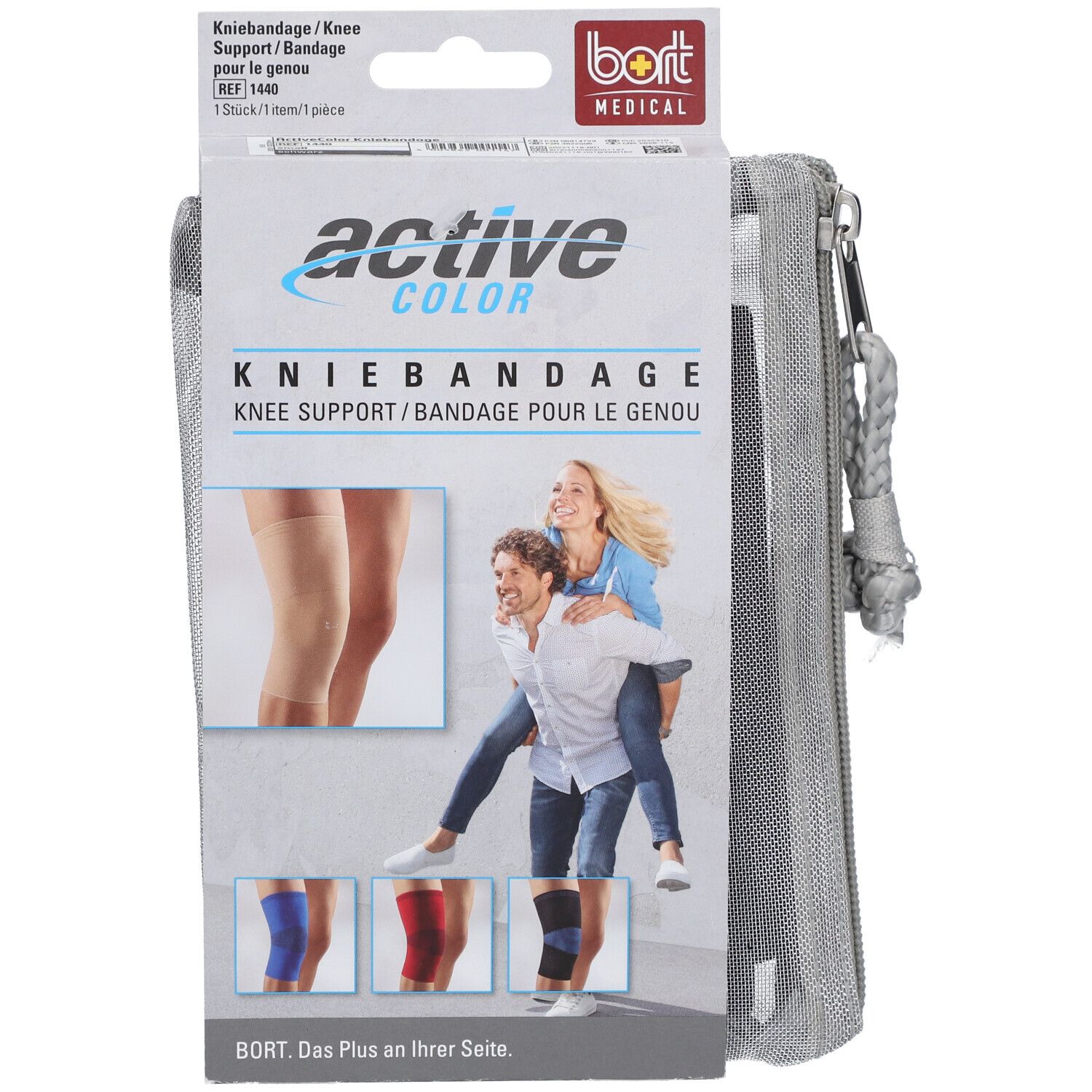 BORT ActiveColor® Kniebandage Gr. S schwarz