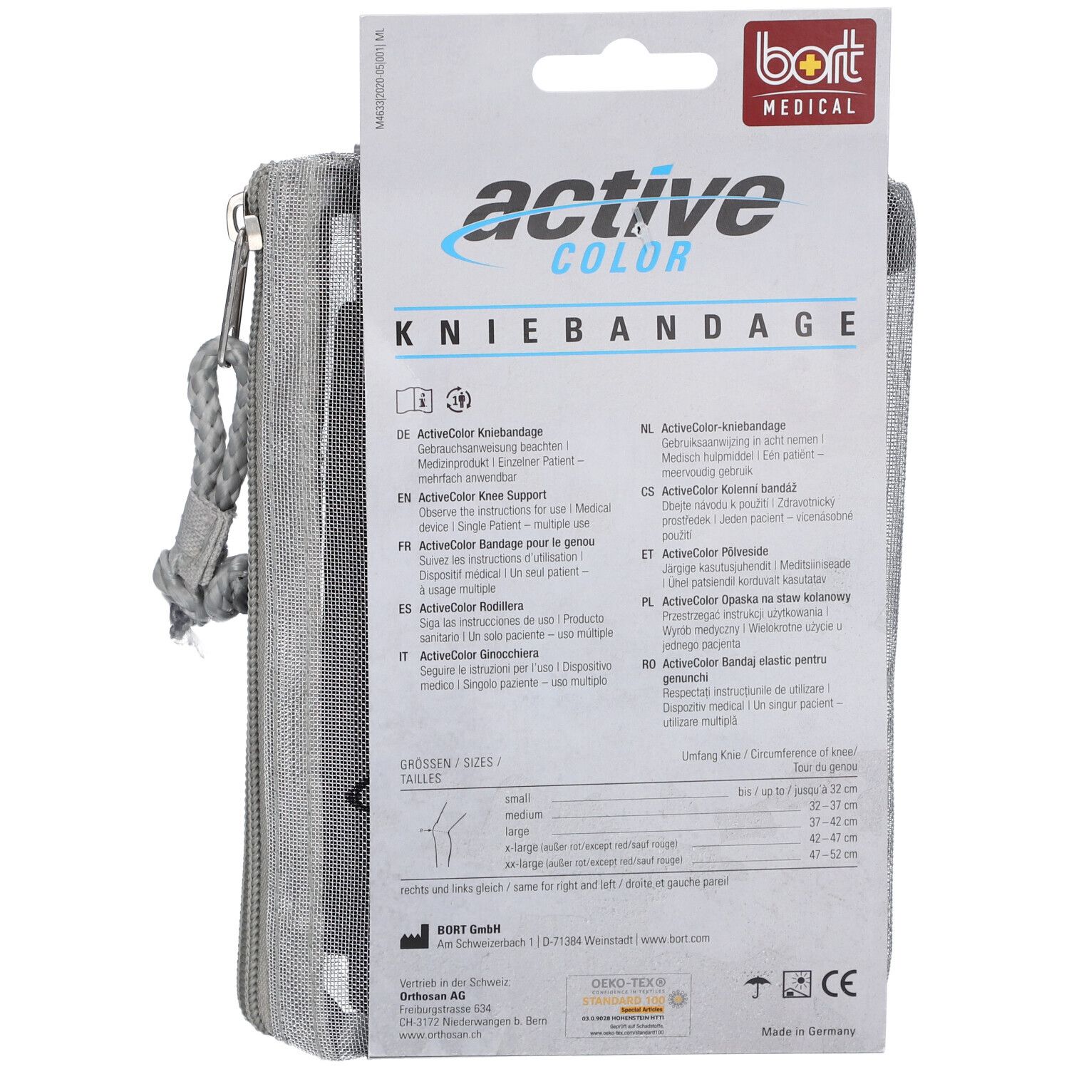 BORT ActiveColor® Kniebandage Gr. S schwarz