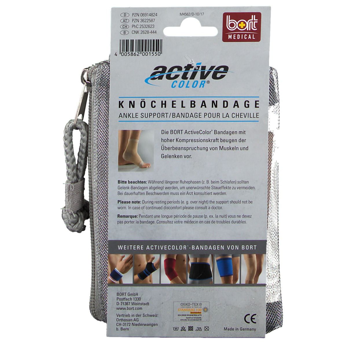 BORT ActiveColor® Knöchelbandage Gr. M haut