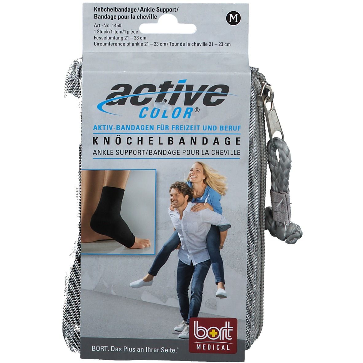 BORT ActiveColor® Knöchelbandage Gr. M schwarz