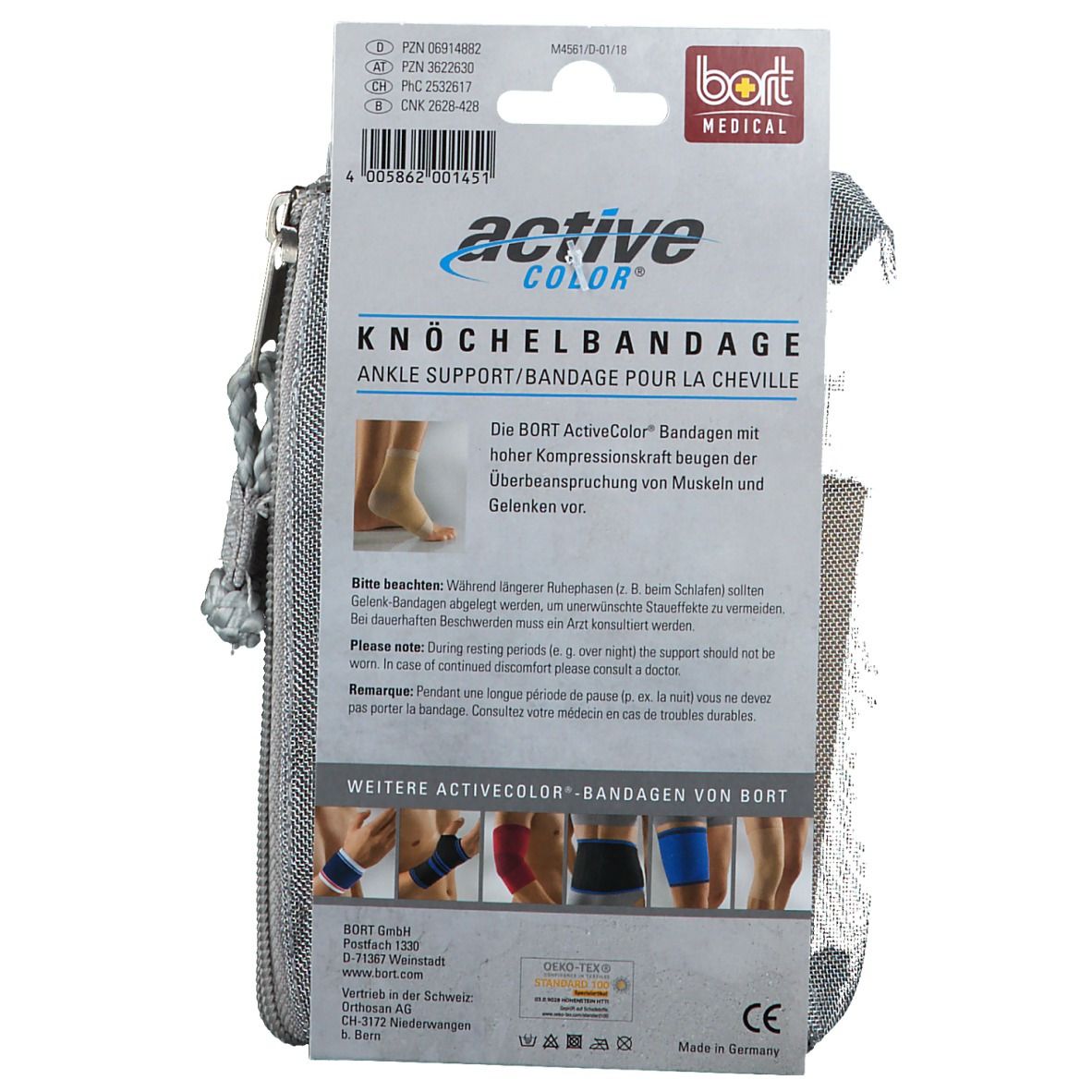 BORT ActiveColor® Knöchelbandage Gr. S haut