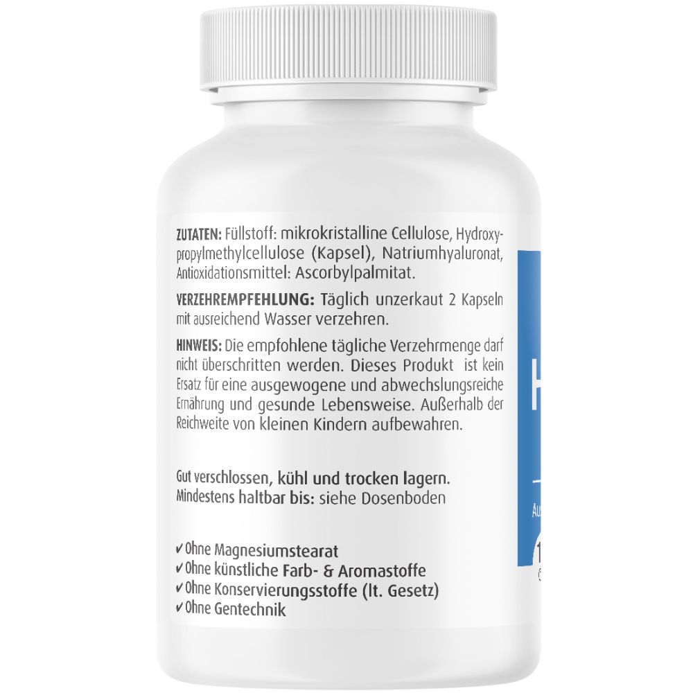ZeinPharma® Hyaluronsäure Kapseln 50 mg Hyaluron