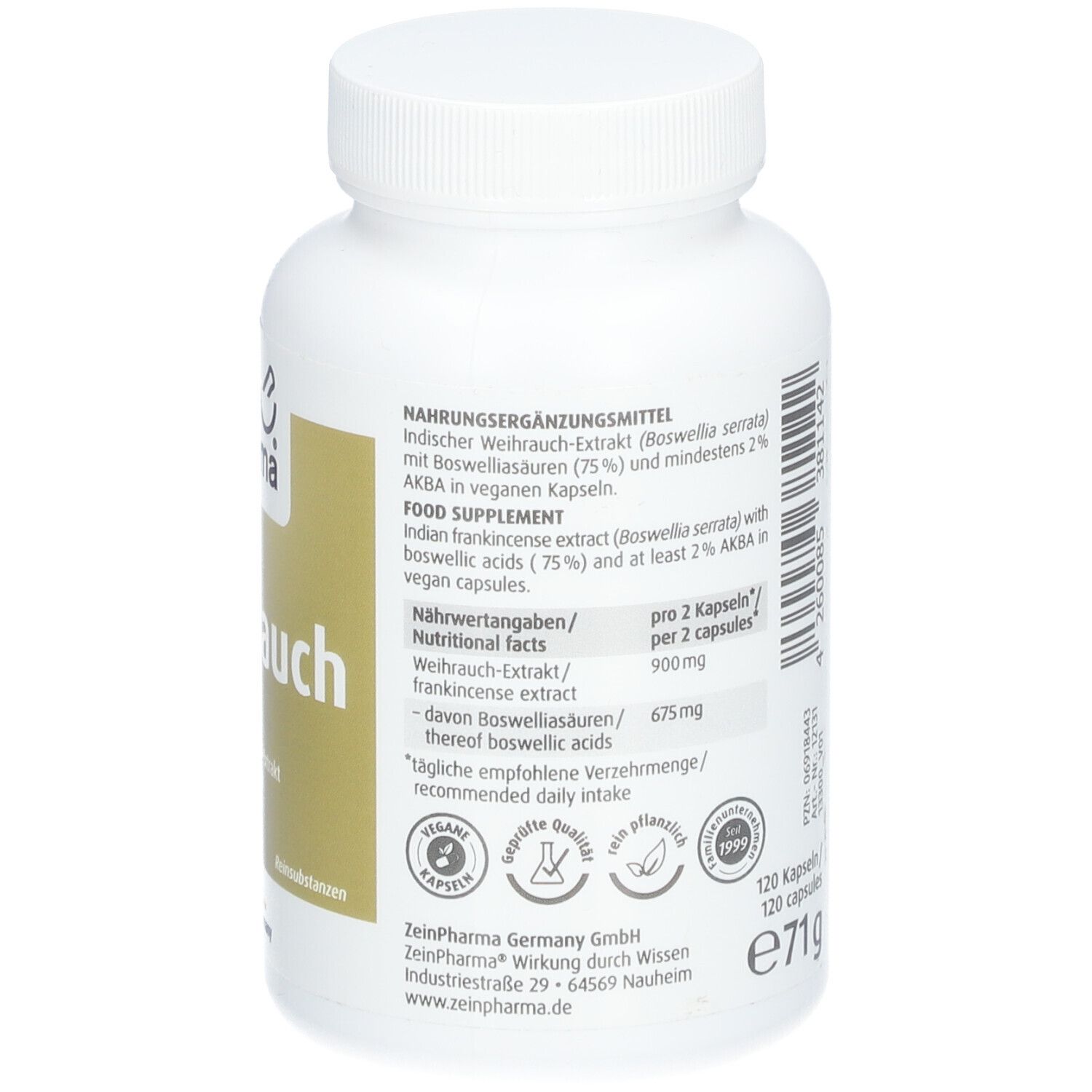 ZeinPharma® Weihrauch Kapseln 450 mg