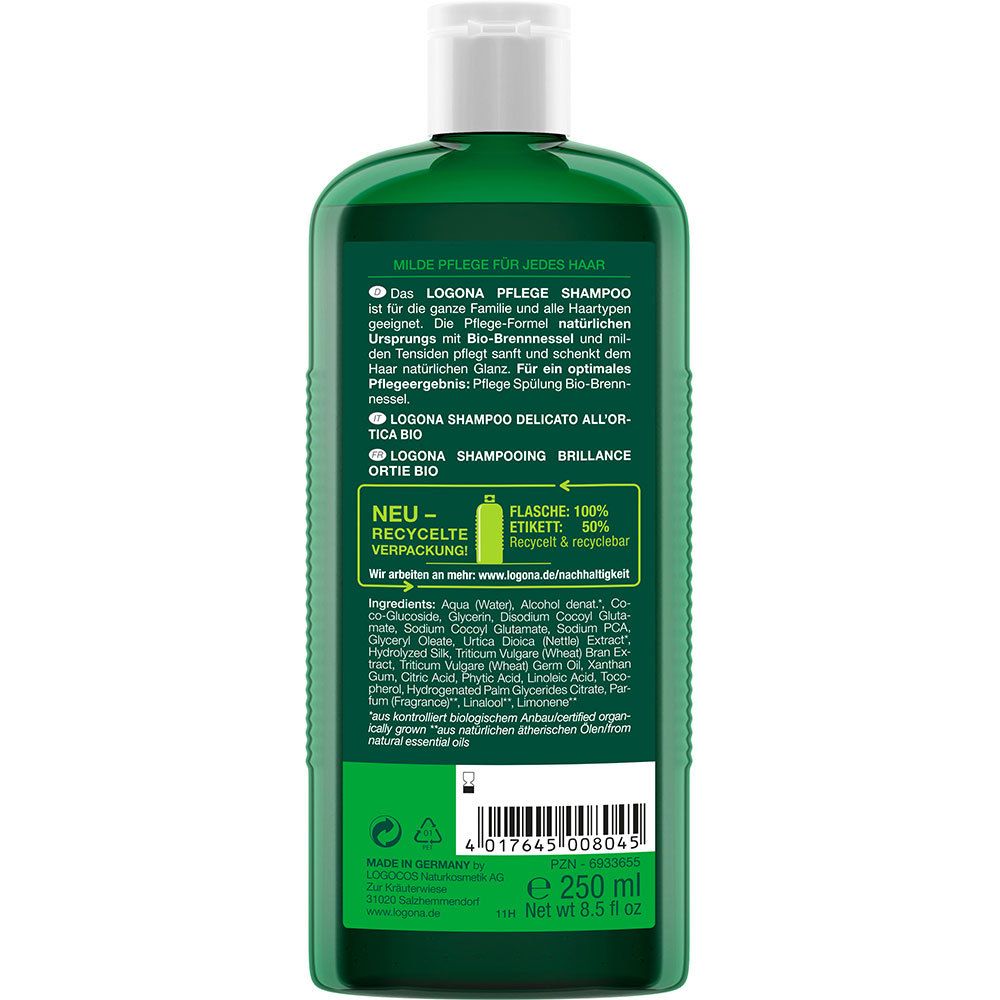 LOGONA Naturkosmetik Pflege Shampoo Bio-Brennnessel