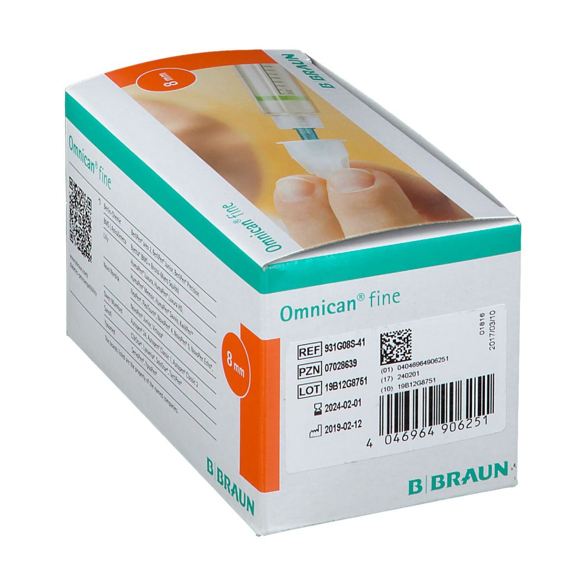 BBraun Omnican Fine 31G X 8mm W Cap WE MEA 100 St - Shop Apotheke