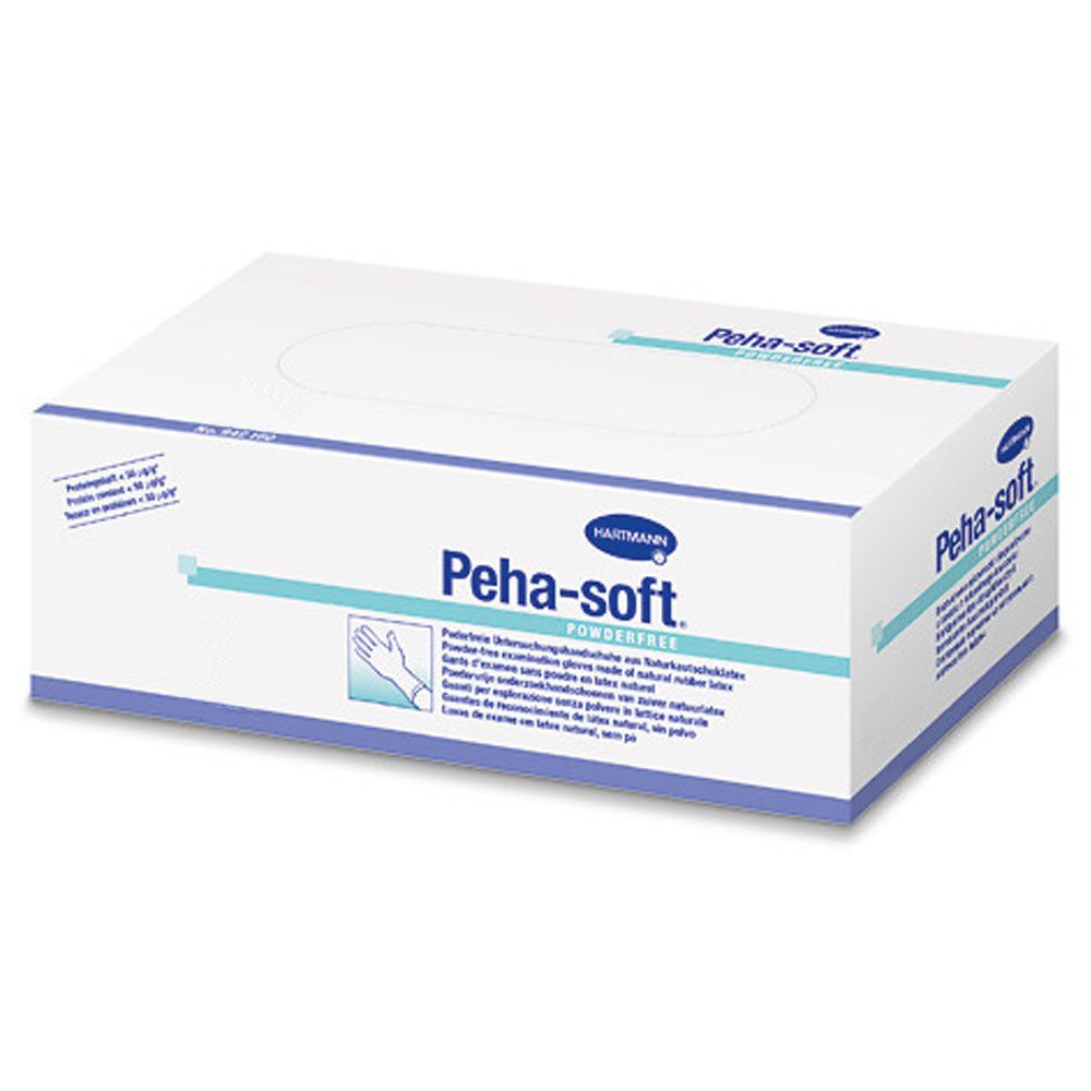 Peha-soft® powderfree aus Latex Untersuchungshandschuhe Gr. L 8 - 9