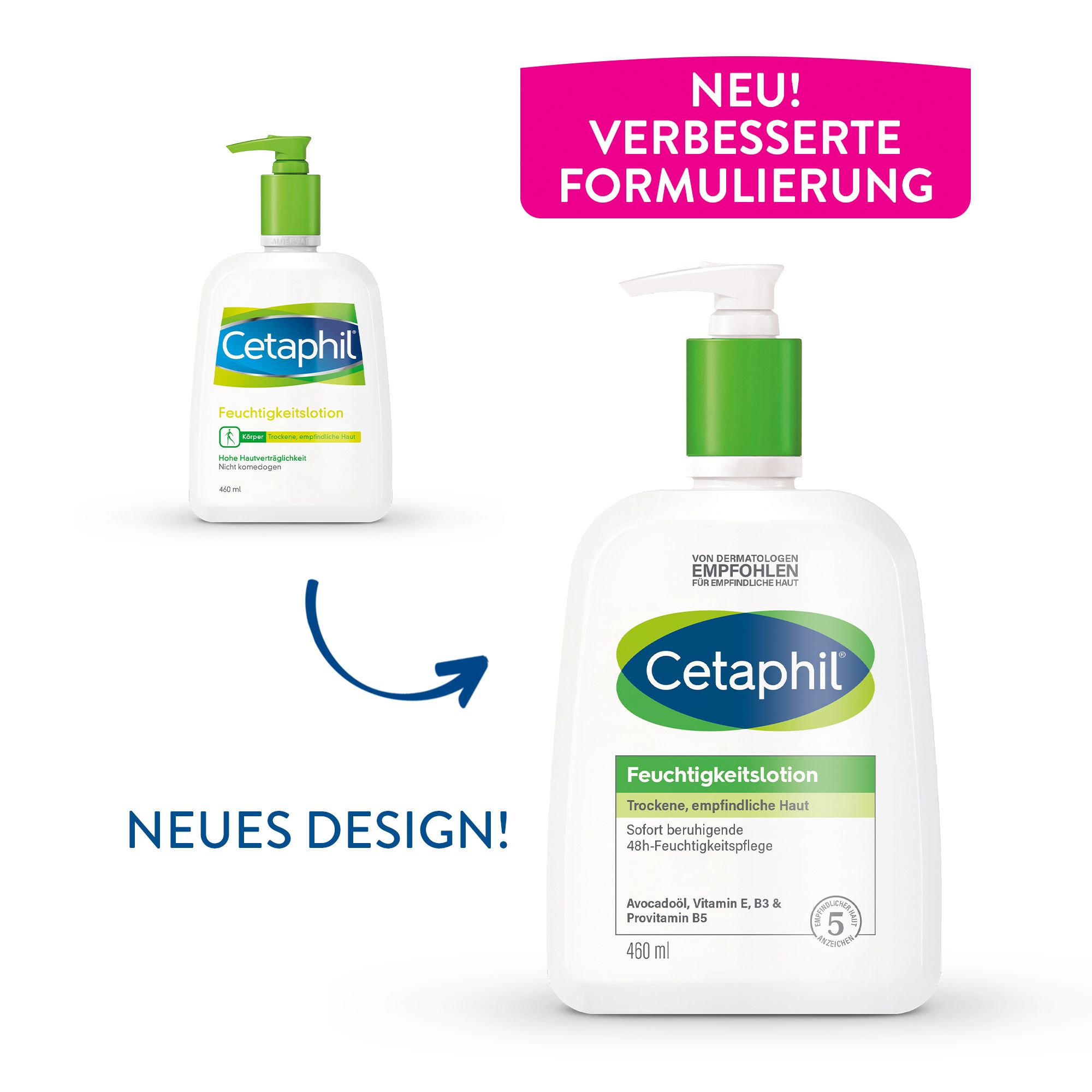 CETAPHIL Feuchtigkeitslotion Sofort beruhigende 48h Feuchtigkeitspflege