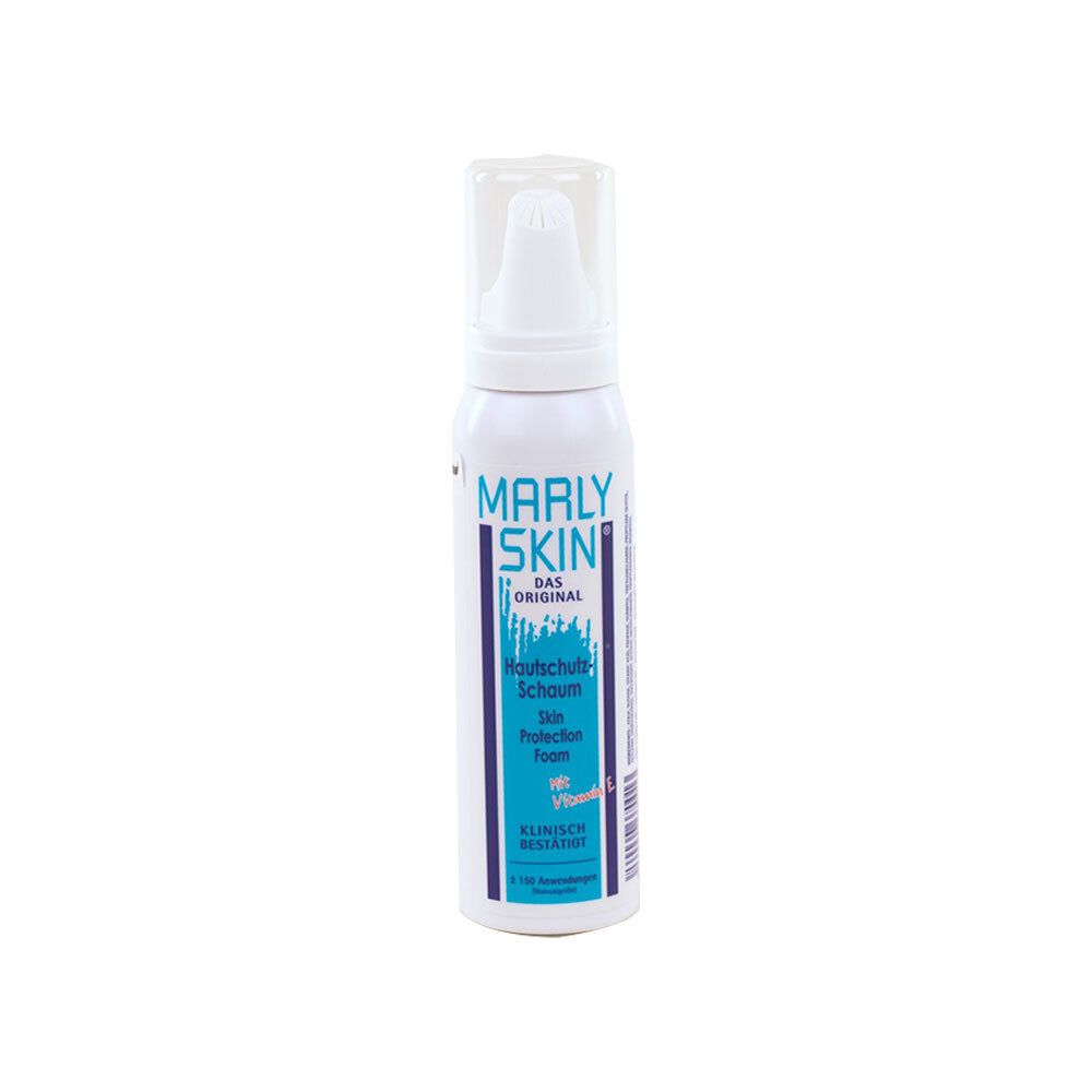 Marly Skin Hautschutzschaum Flasche mit Spender. Enthält Vitamin E. Klinisch bestätigt.