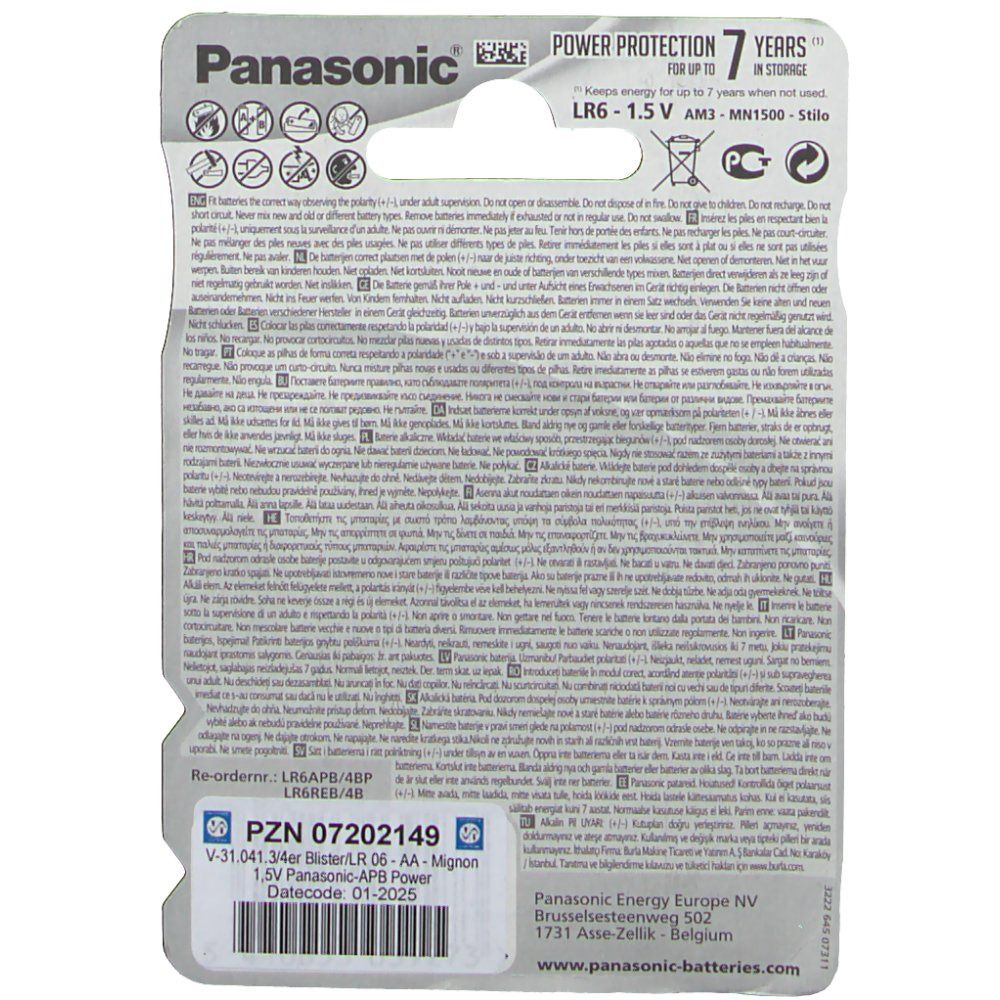 Panasonic Batterien AA Alkaline Power