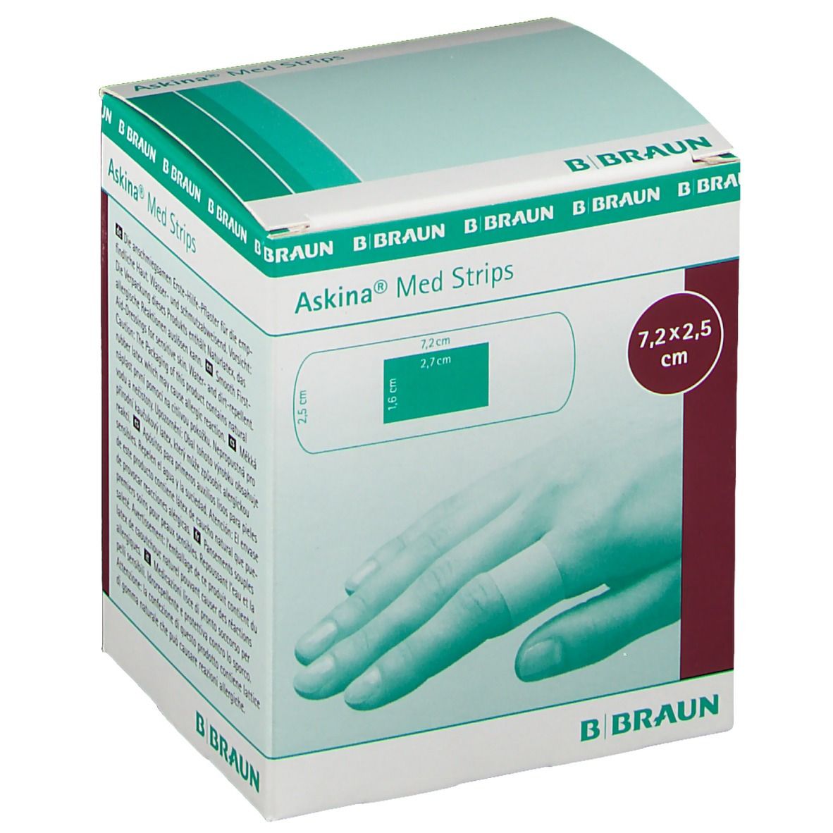 BBraun ASKINA MED STRIPS 7,2CMX2,5CM