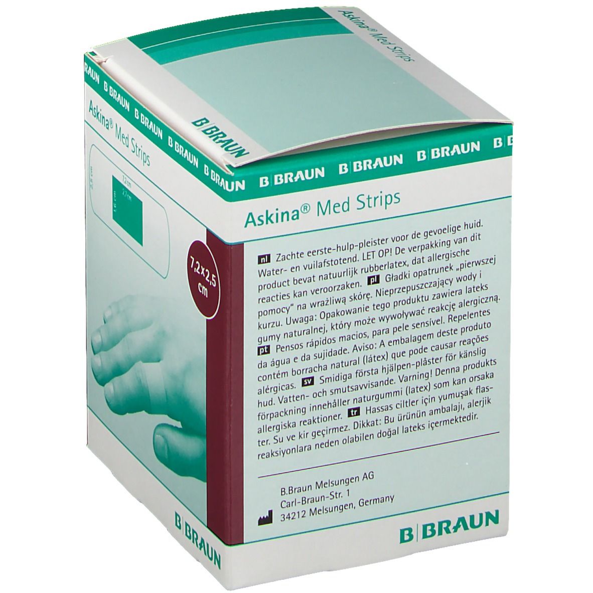 BBraun ASKINA MED STRIPS 7,2CMX2,5CM