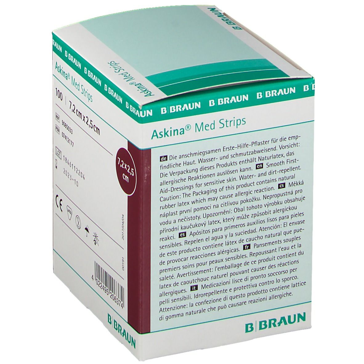 BBraun ASKINA MED STRIPS 7,2CMX2,5CM