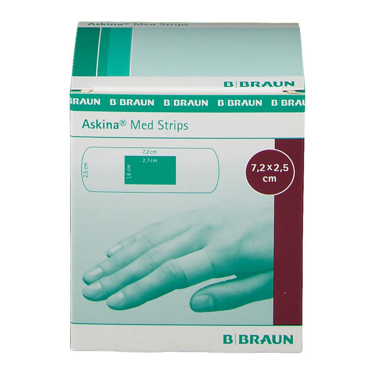 BBraun ASKINA MED STRIPS 7,2CMX2,5CM