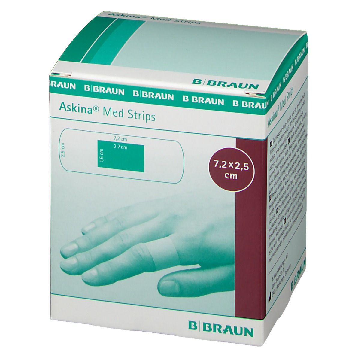 BBraun ASKINA MED STRIPS 7,2CMX2,5CM