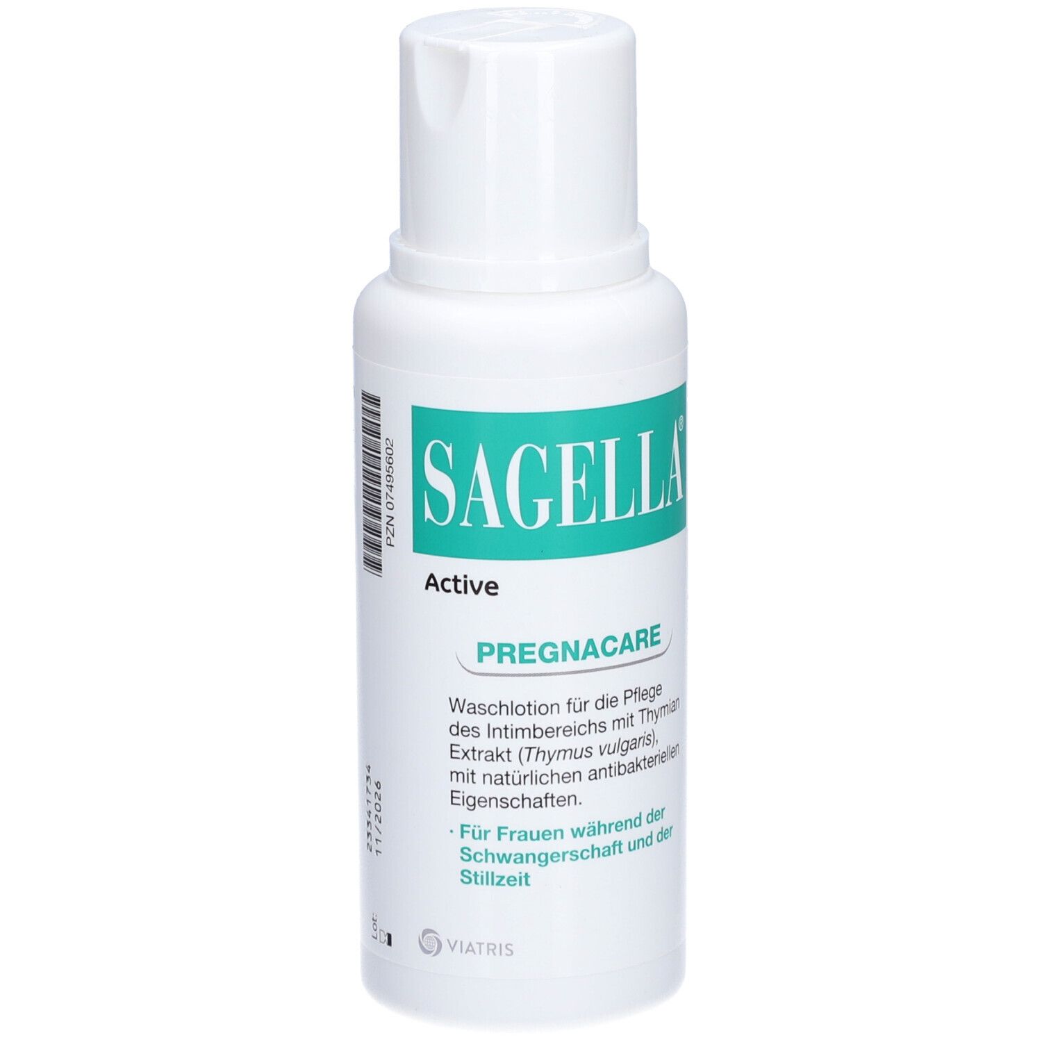 SAGELLA Active - PREGNACARE: Seifenfreie Intimwaschlotion für Frauen während und nach der Schwangerschaft