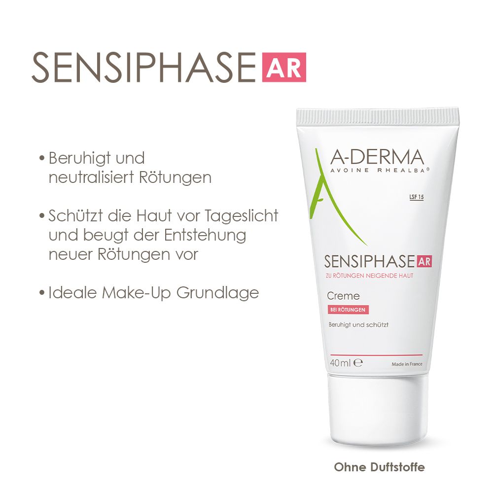 A-Derma SENSIPHASE A.R. Anti-Rötungen Creme