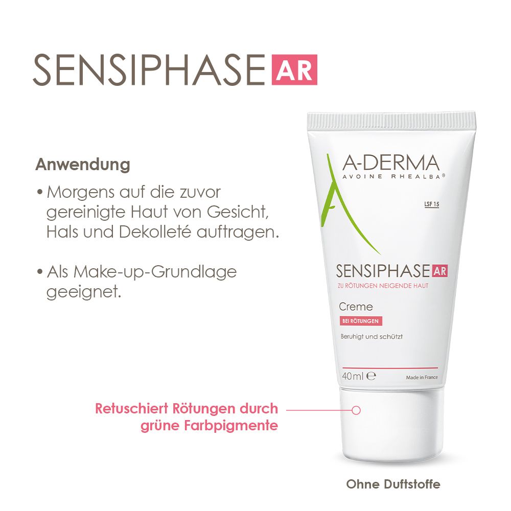 A-Derma SENSIPHASE A.R. Anti-Rötungen Creme