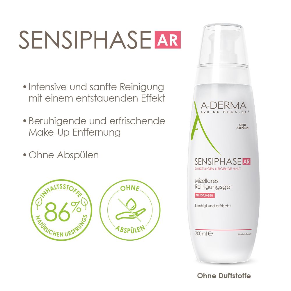 A-Derma SENSIPHASE A.R. Mizellares Reinigungsgel