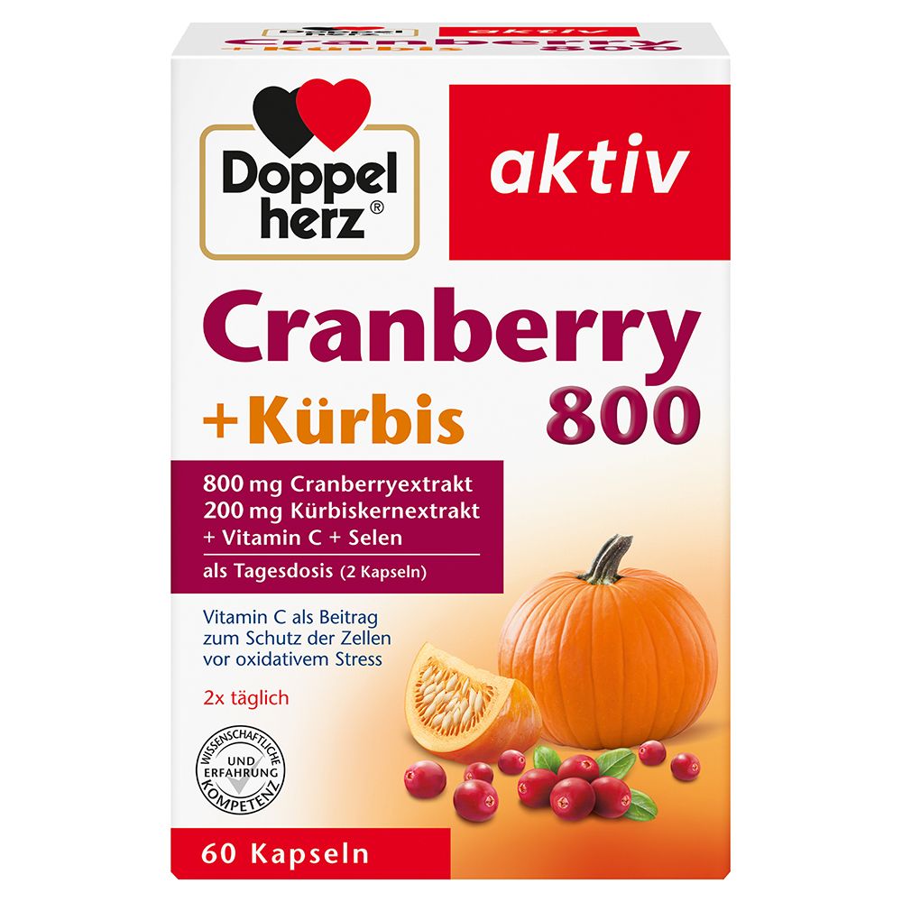 Doppelherz® aktiv Cranberry + Kürbis + Vitamin C + Selen Kapseln