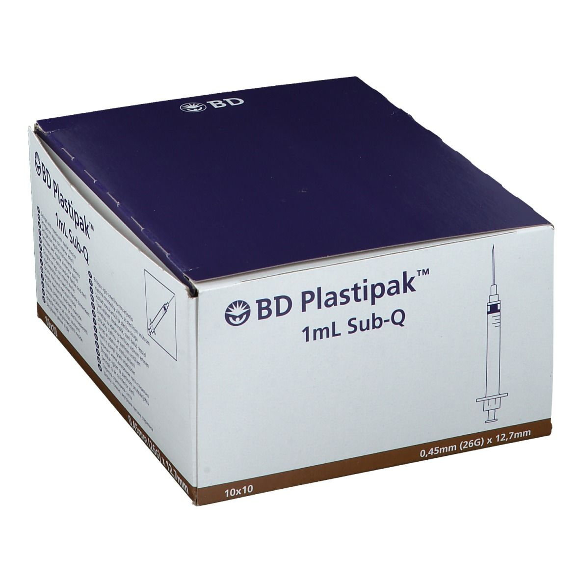 BD Plastipak™ Spezialspritze Sub-Q 26 G 1/2 mit eingeschweißter Kanüle