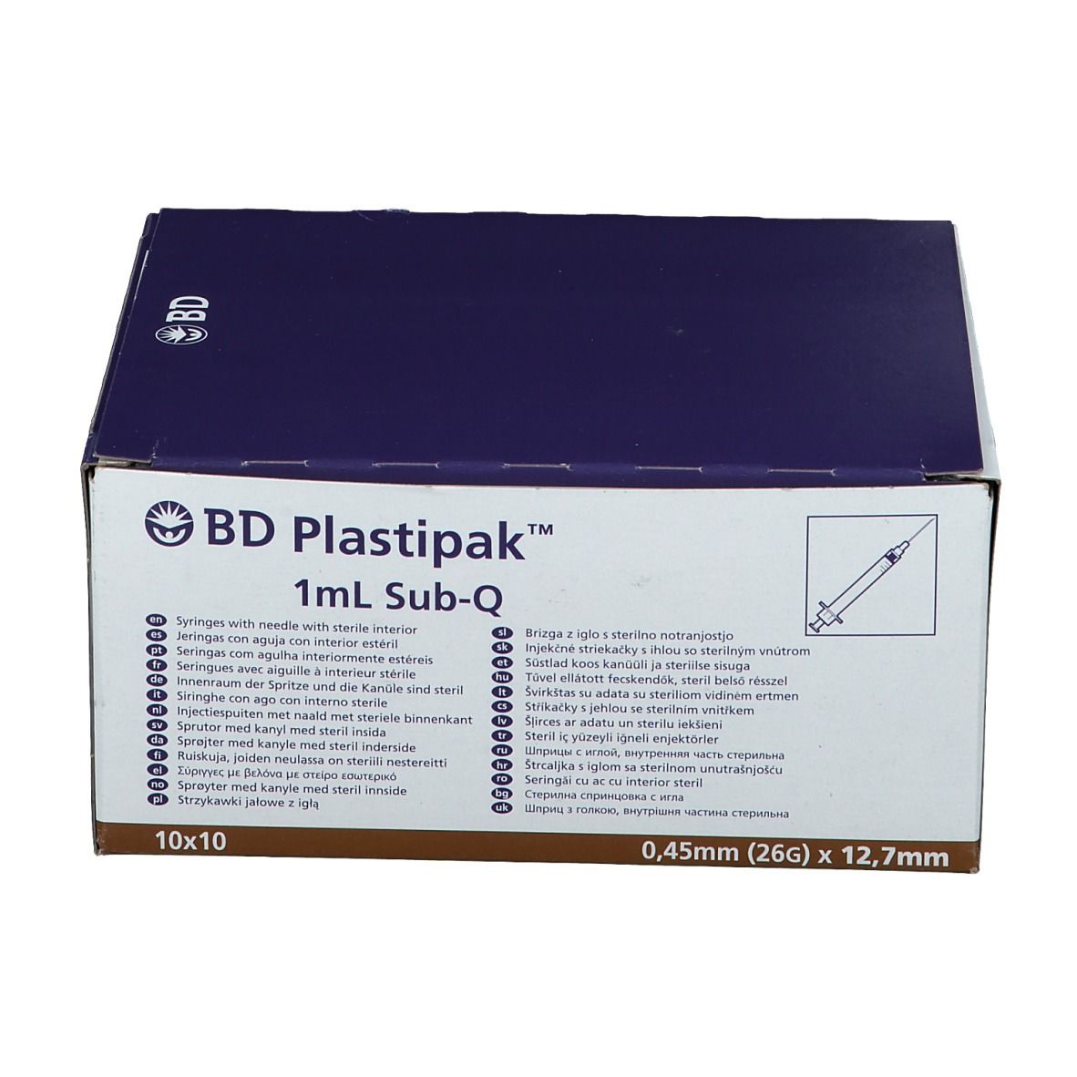 BD Plastipak™ Spezialspritze Sub-Q 26 G 1/2 mit eingeschweißter Kanüle