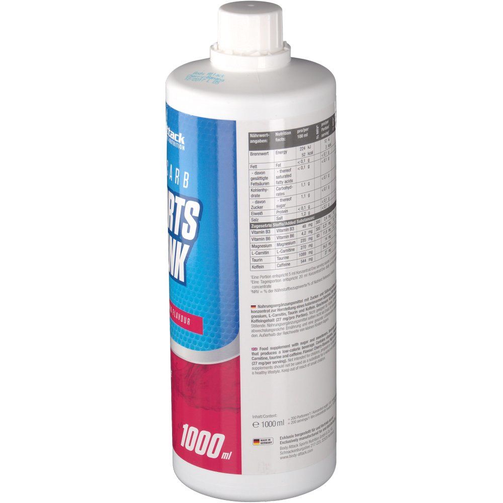 Body Attack Low Carb Sports Drink Cherry Banana