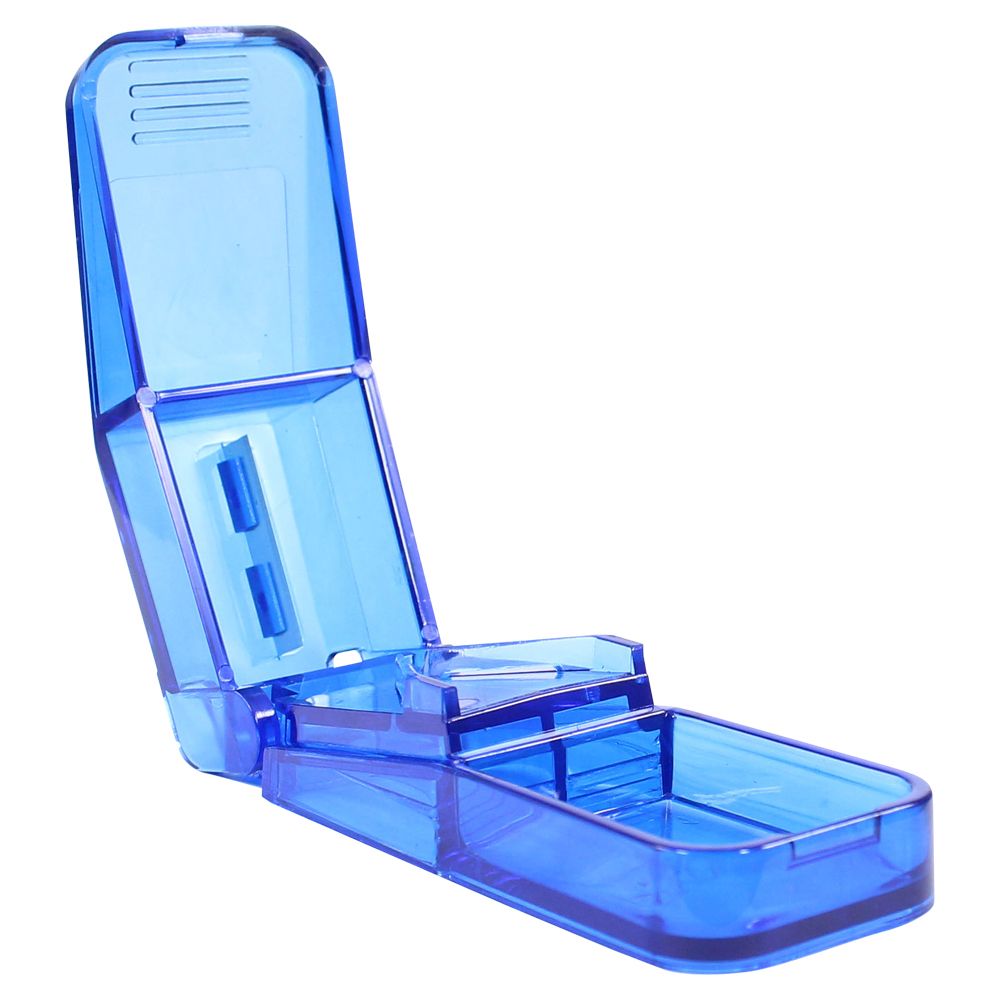 Tablettenteiler Pill Splitter blau-transparent